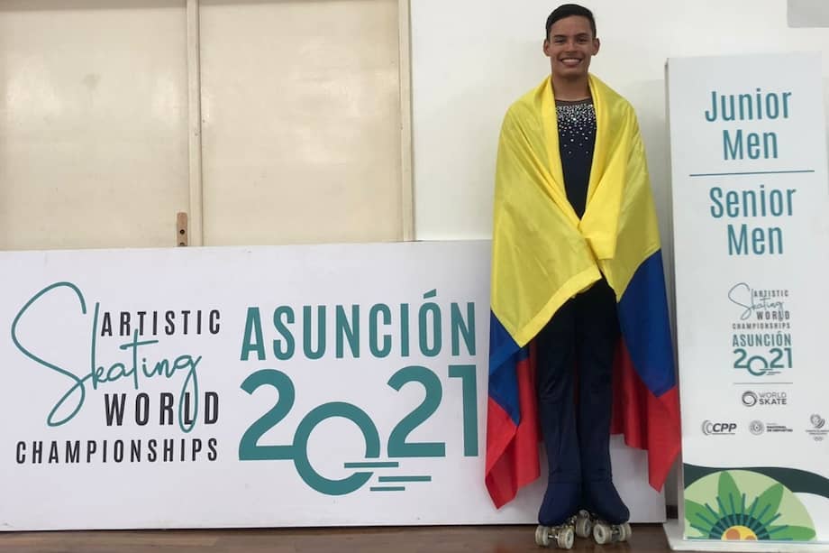 El patinador artístico caleño Brayan Carreño, campeón mundial.