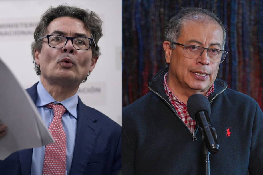El excandidato presidencial Alejandro Gaviria y el presidente Gustavo Petro.