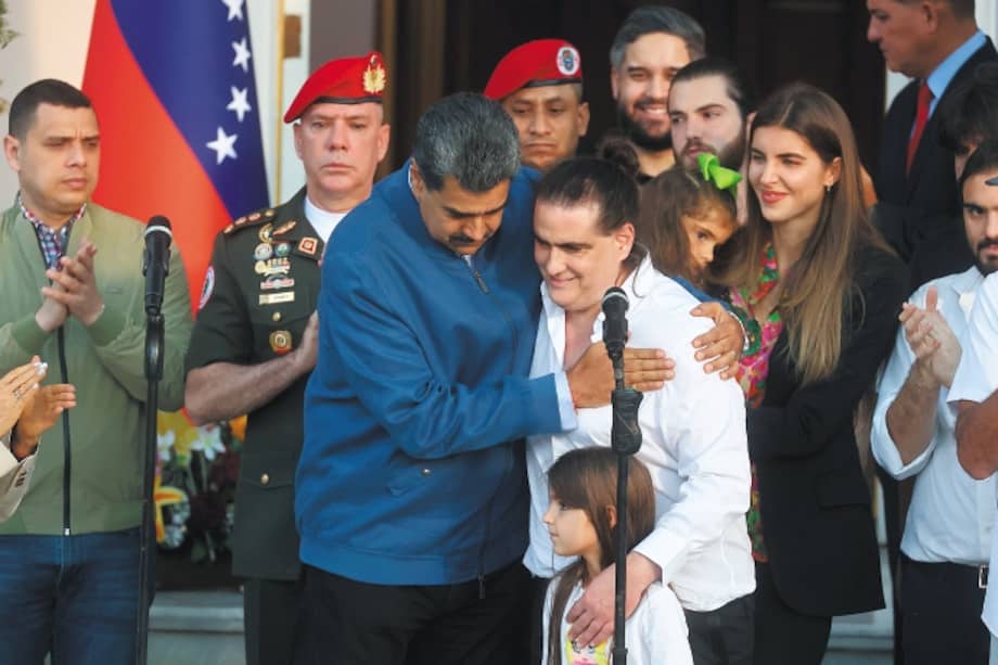 Nicolás Maduro y Álex Saab en el Palacio de Miraflores, en Caracas (Venezuela).