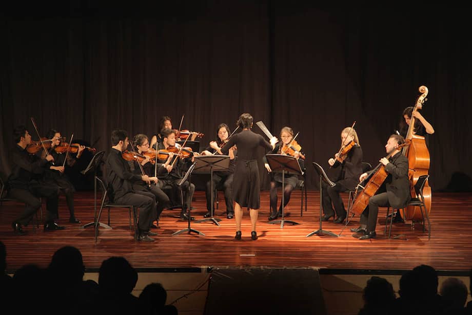 El concierto de la orquesta Juan N. Corpas, dirigida por María Camila Barbosa y conformada por músicos entre los 14 y 21 años. /Cortesía - Teatro Mayor