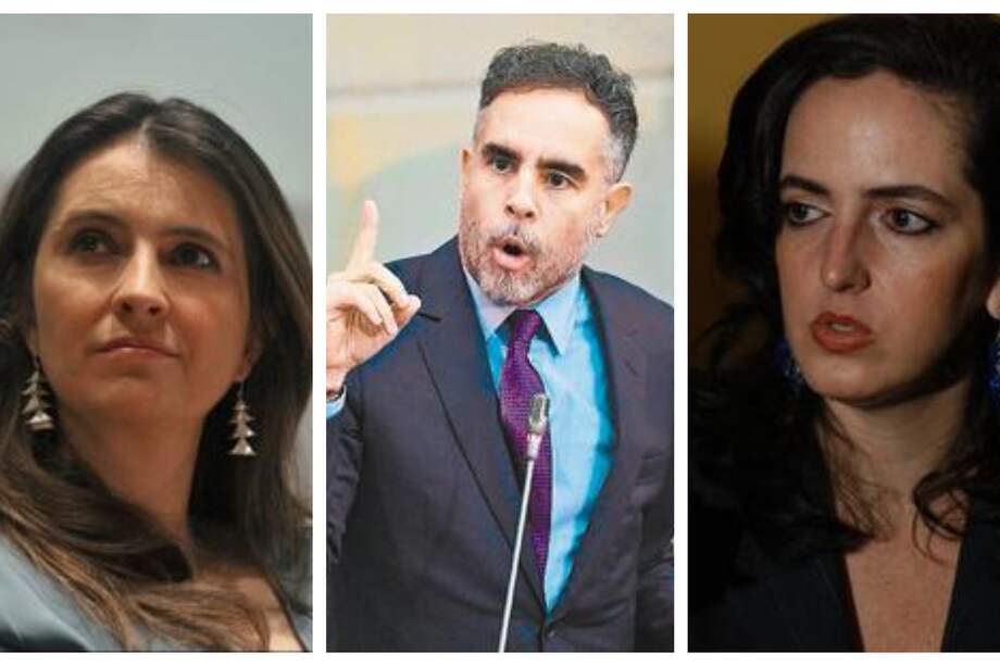 Paloma Valencia (Centro Democrático), Armando Benedetti (ex senador Partido de la U), y María Fernanda Cabal (Centro Democrático).