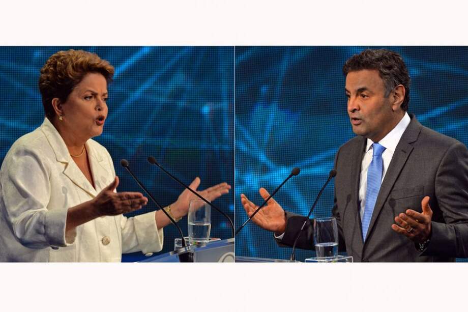 Dilma Rousseff y Aecio Neves quienes compiten por la presidencia de Brasil.