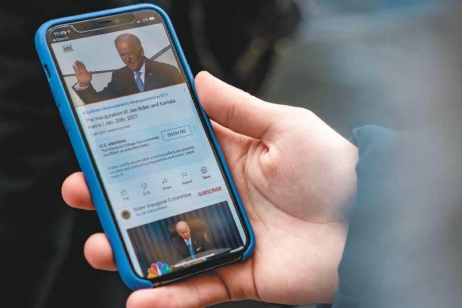 El presidente Joe Biden tendrá que limpiar la imagen que dejó en redes sociales Donald Trump. / AFP