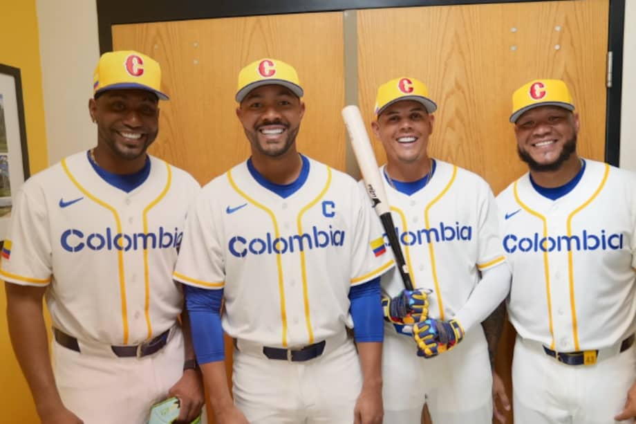 De izquierda a derecha: Julio Teherán, José Quintana, Gio Urshella y Harold Ramírez.