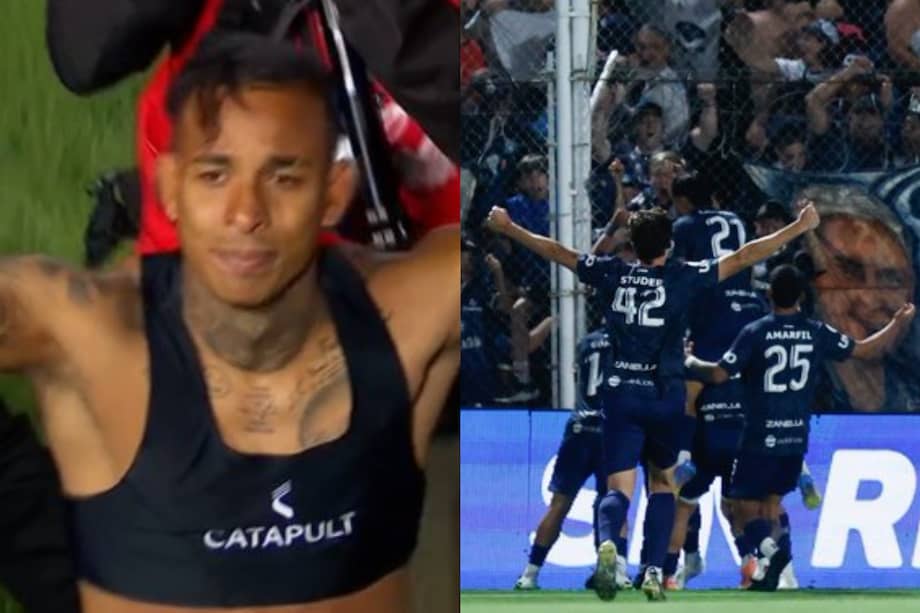 Sebastián Villa celebrando su gol en la final.