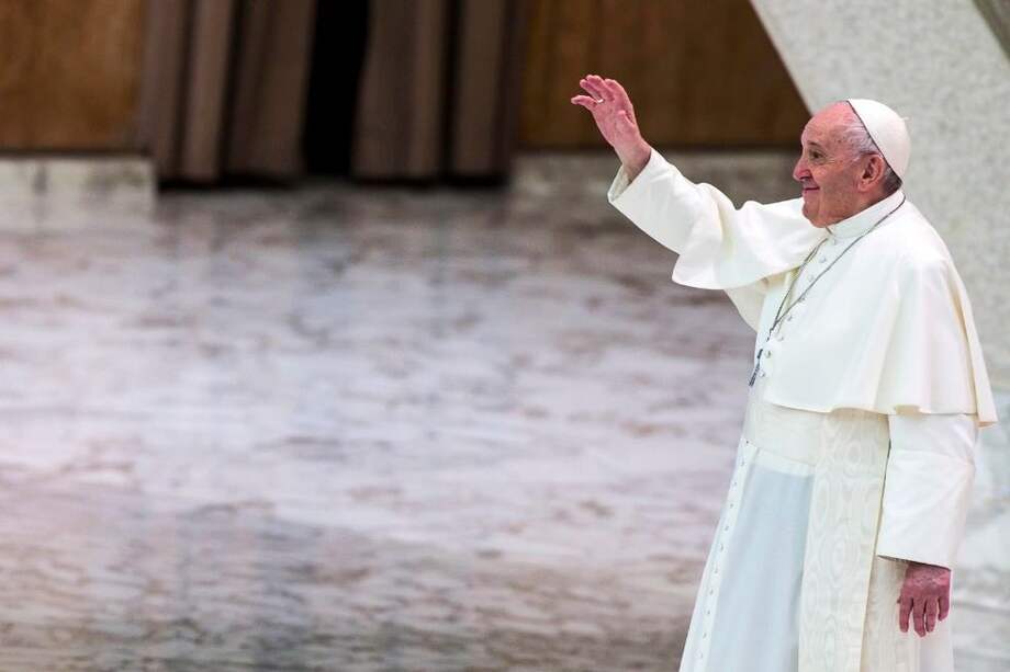 El papa Francisco durante una audiencia general en la sala Pablo VI en Ciudad del Vaticano.