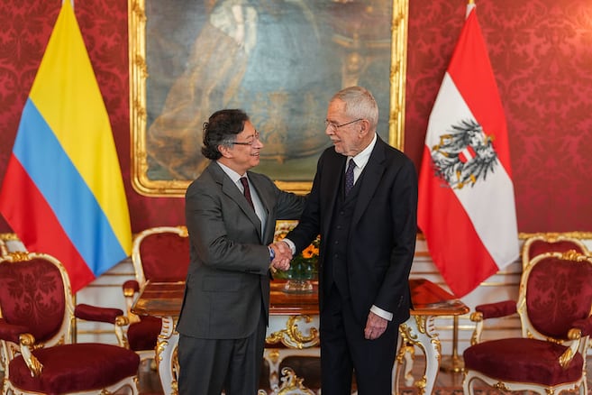 Президент Густаво Петро и федеральный президент Австрии Александр Ван дер Беллен