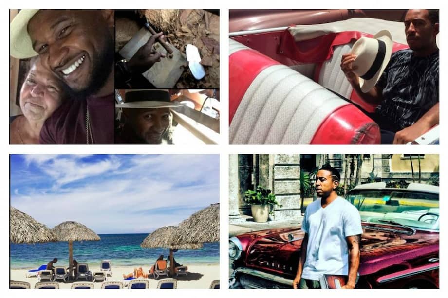 Usher y Ludacris en Cuba. / Tomadas de Instagram.com/howuseeit / Instagram.com/ludacris