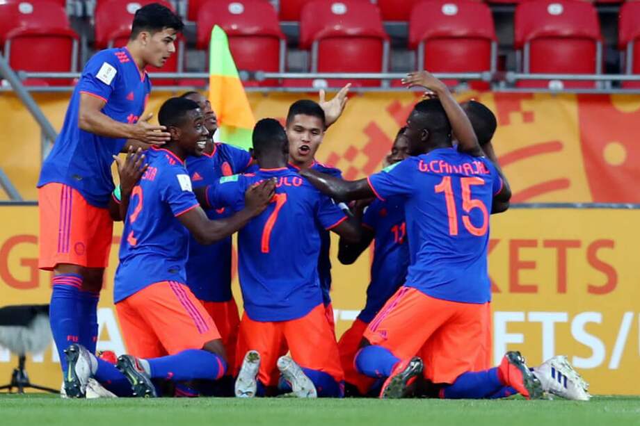 Colombia celebra su victoria sobre Nueva Zelanda. / EFE