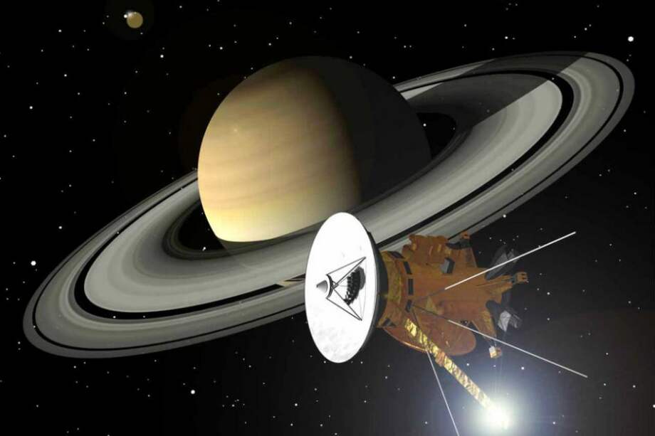 Ilustración de la nave Cassini orbitando Saturno. / Nasa