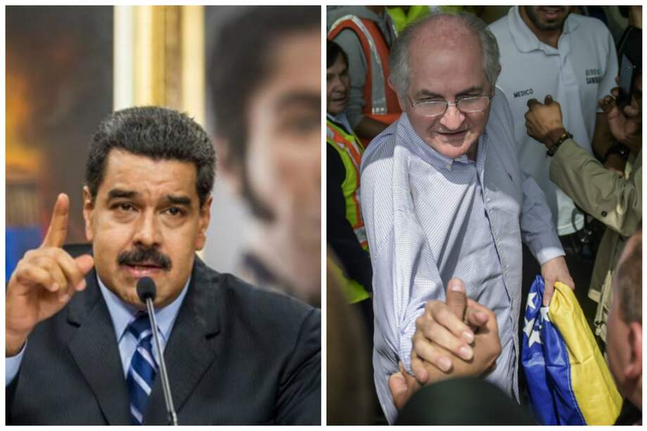 Ledezma y Maduro. / AFP