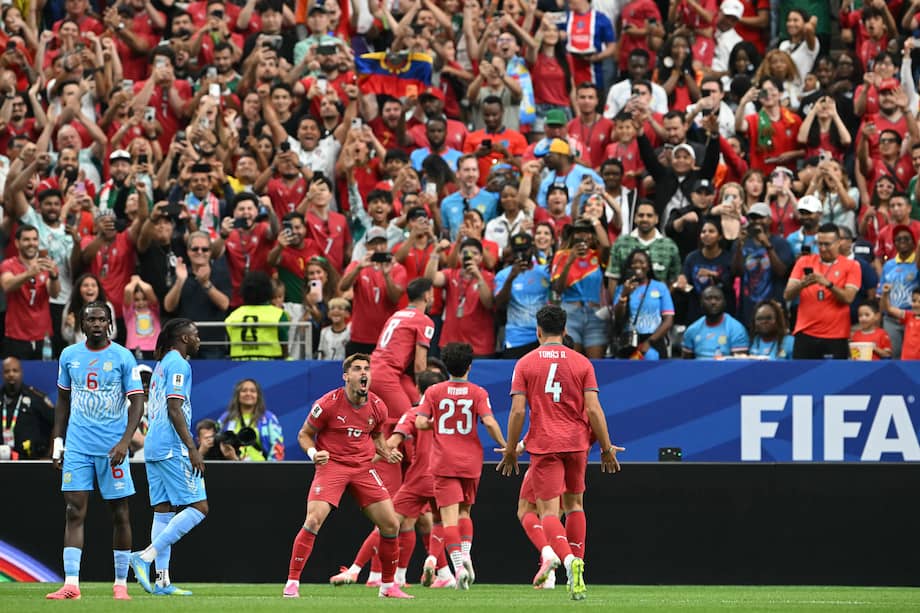 Jugadores de Portugal celebran el primer tanto de su equipo frente a República Democrática del Congo en el primer partido del Mundial Norteamérica 2026.