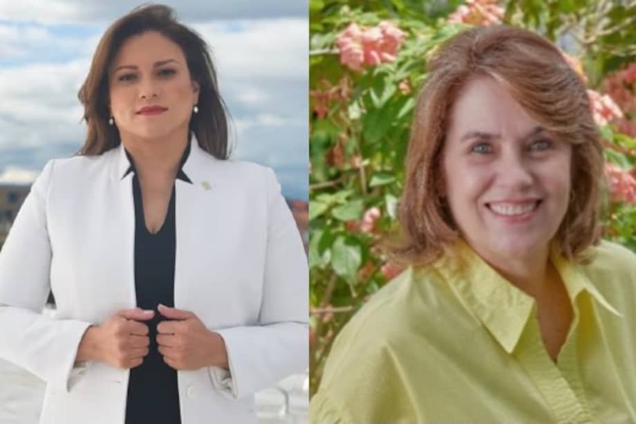 Natasha Avendaño, gerente general de la Empresa de Acueducto y Alcantarillado de Bogotá y Consuelo Ordoñez, gerente general de la UAESP