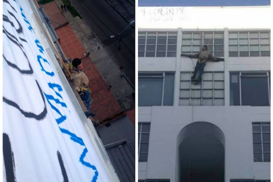 Estudiante de la San Martín se crucificó como protesta por crisis en la institución / BluRadio