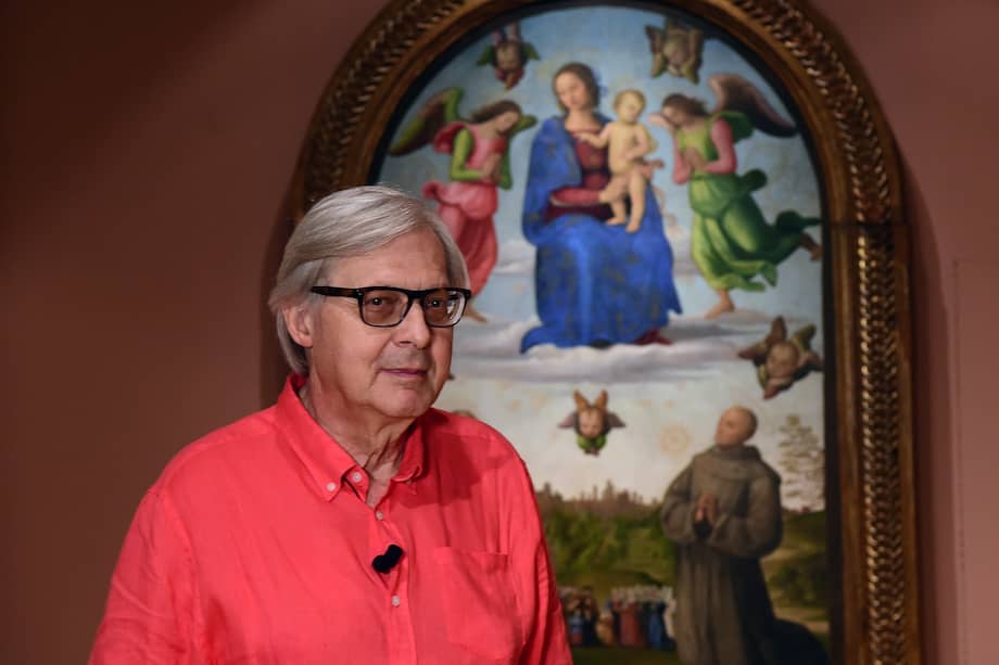 El historiador de arte italiano Vittorio Sgarbi y secretario de cultura, fue curador de la exposición "Perugino, el maestro de Rafael".