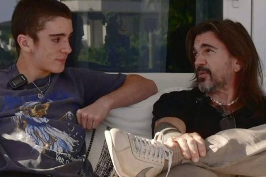 Juanes y su hijo Dante, de 14 años.