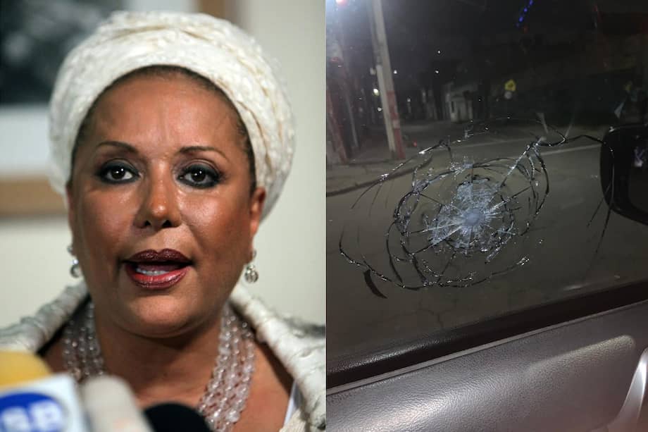 A la derecha se observa el impacto de la bala en el vidrio del vehículo que conducía