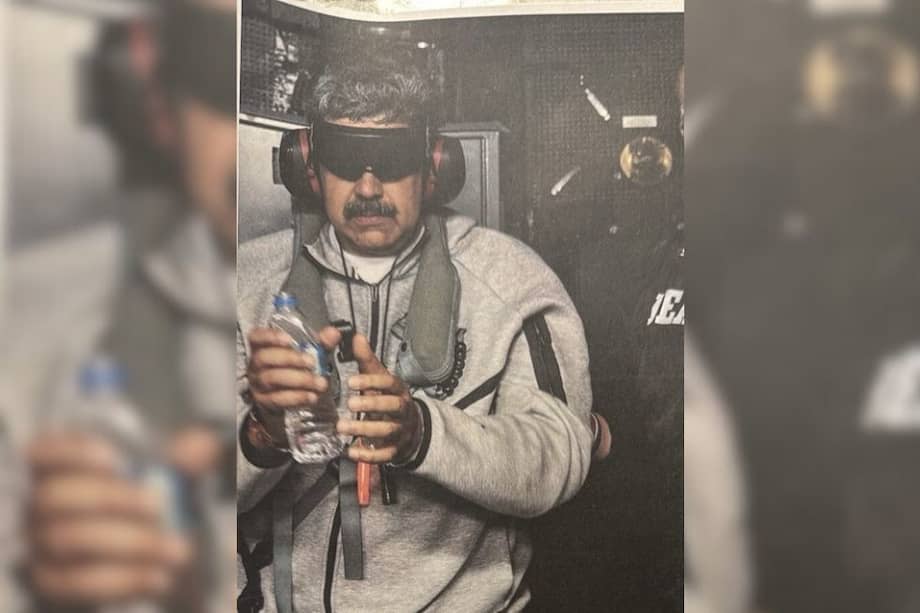 Donald Trump compartió una fotografía que muestra a Nicolás Maduro a bordo del USS Iwo Jima.