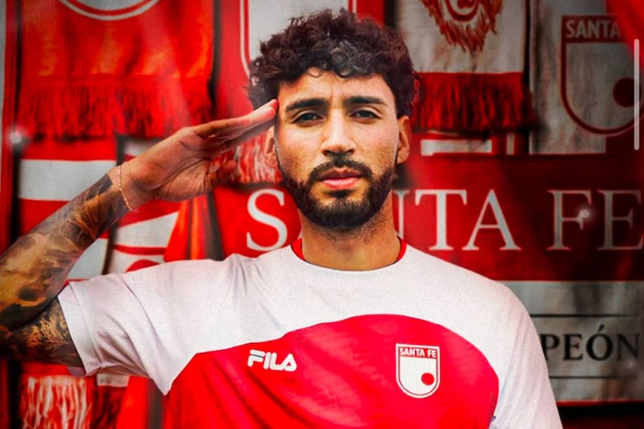 Nahuel Bustos, nuevo delantero de Independiente Santa Fe.