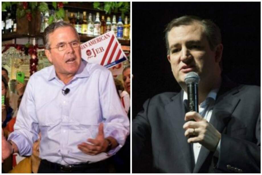 Jeb Bush (izquierda) y Ted Cruz (derecha). /AFP