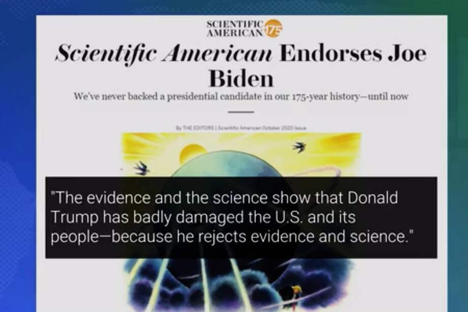 Tal era el miedo porque Trump y su negacionismo climático y científico volvieran a la Casa Blanca que revistas científicas como Nature o Scientific American (que nunca habían apoyado candidaturas presidenciales) invitaron a votar por Biden.