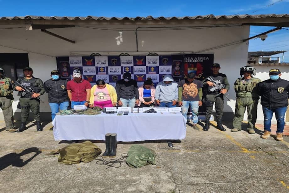 Los seis sujetos capturados fueron capturados en el municipio de San Bernardo.