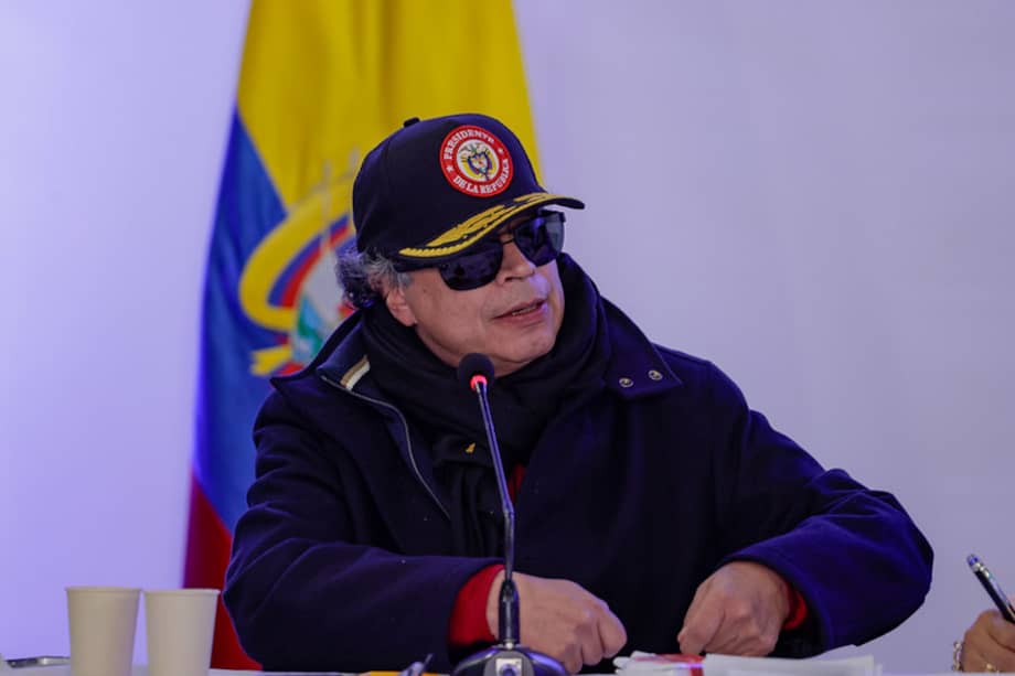 El presidente Gustavo Petro durante consejo de ministros en Nariño.