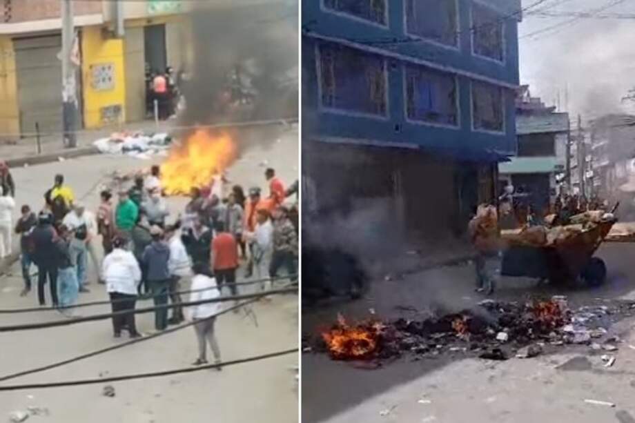 Durante la mañana de este miércoles se registraron fuertes protestas de gremios recicladores.