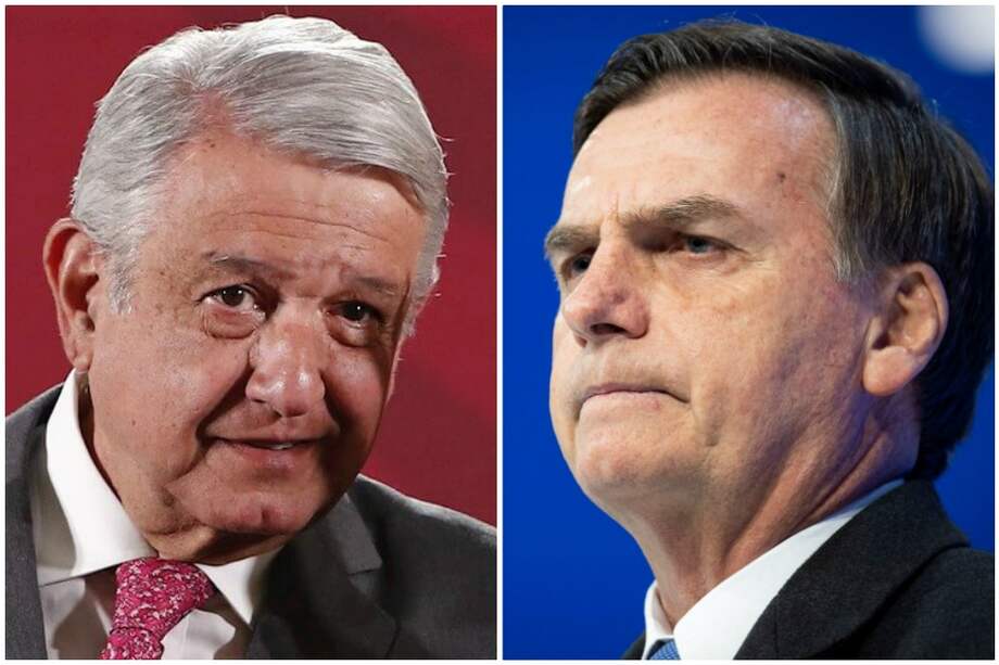 Andrés Manuel López Obrador y Jair Bolsonaro, presidentes de México y Brasil, respectivamente.