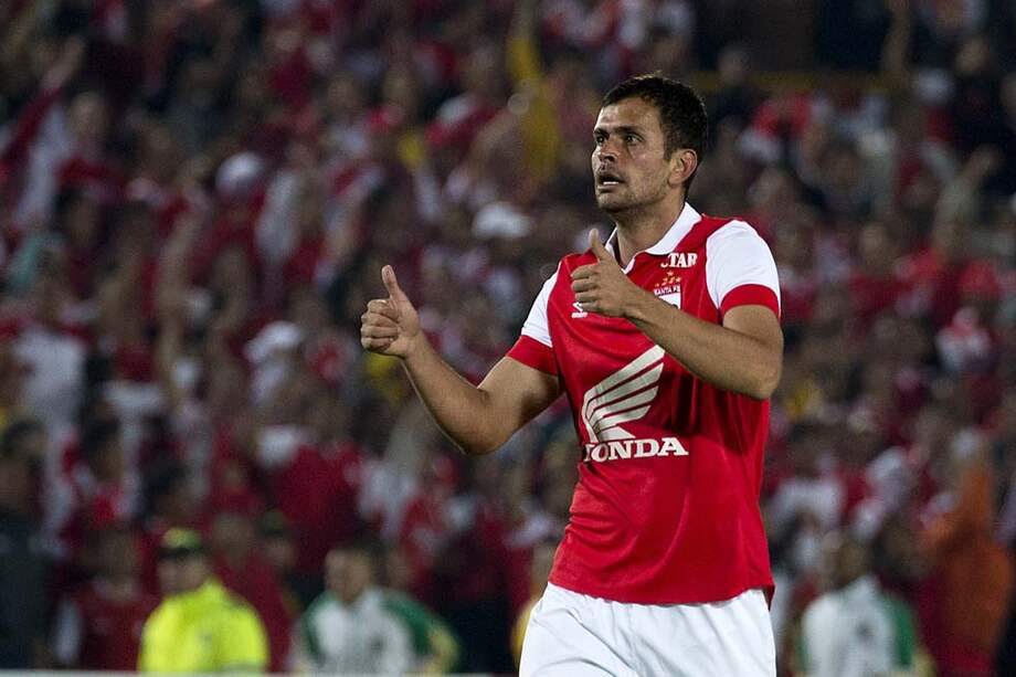 José Julián de la Cuesta, defensa de Independiente Santa Fe. / AFP