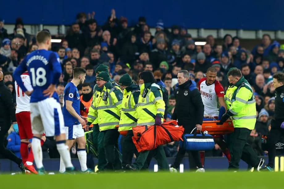James McCarthy salió del partido frente al West Bromwich Albion con una lesión de tibia y peroné. / Everton FC