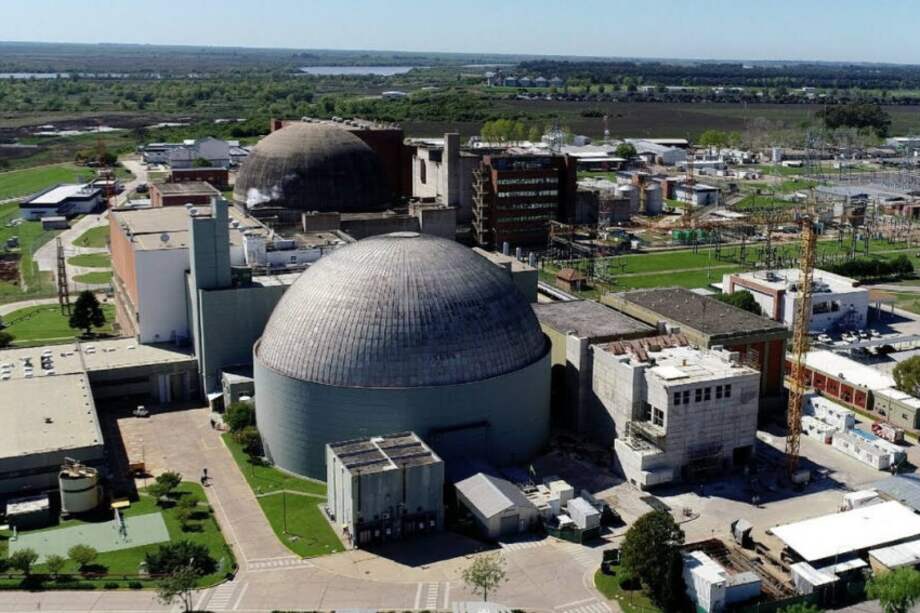 Imagen de la central nuclear argentina Atucha I.