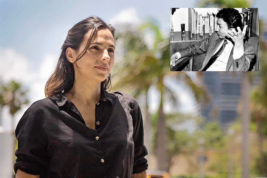 Helena Urán y, en el recuadro, su padre, el asesinado magistrado Carlos Urán.