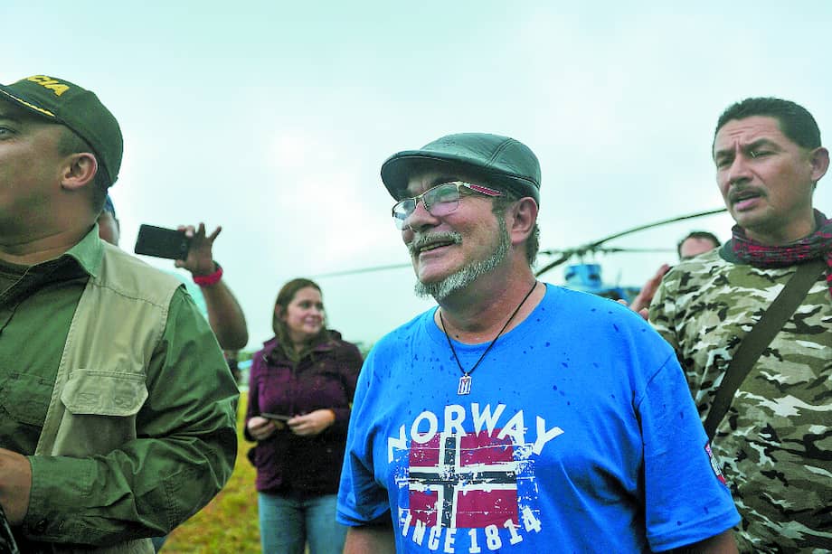 El máximo jefe de las Farc, Timoleón Jiménez, llegó a Mesetas pasado el mediodía de ayer. / Gustavo Torrijos