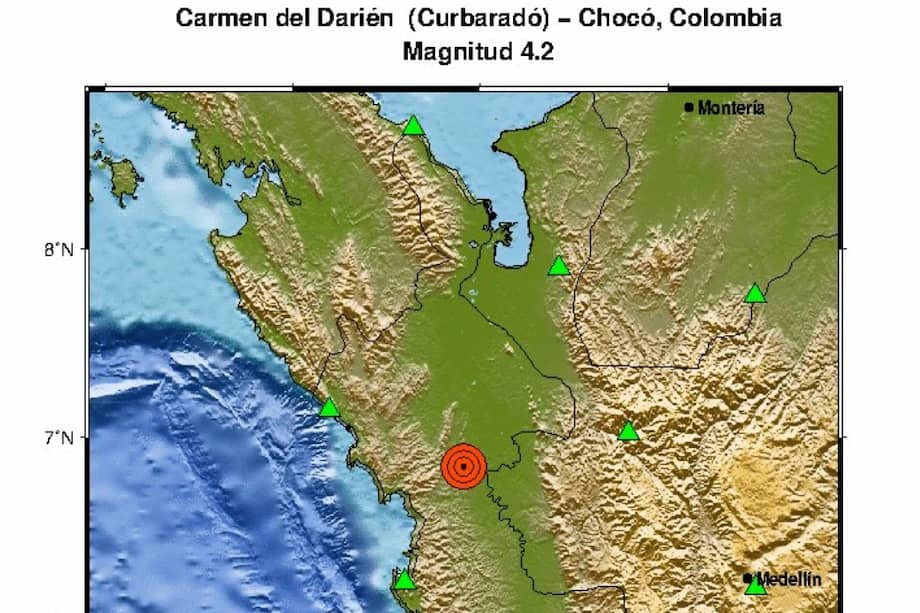 El epicentro fue el Carmen del Darién, en Chocó.