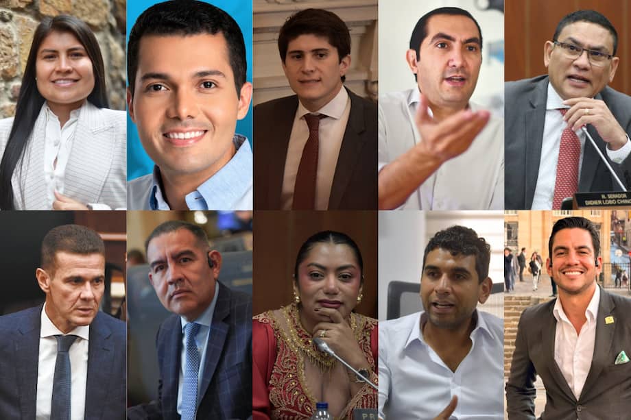 De izquierda a derecha: Karen Manrique, Juan Loreto Gómez, Wadith Manzur, David Barguil, Didier Lobo, Carlos Cuenca, Wilmer Carrillo, Martha Peralta, David Racero y Alex Florez.