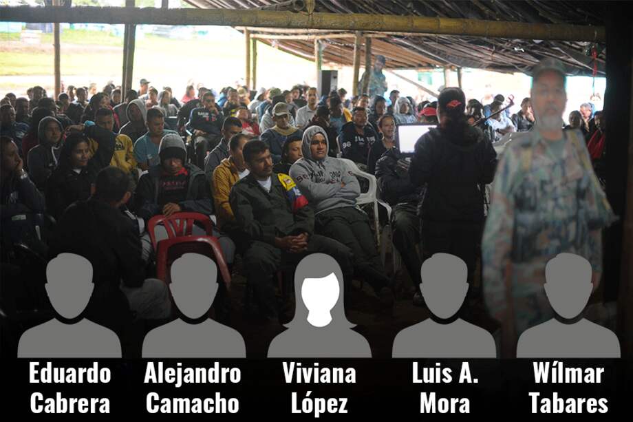 Algunos nombres de exguerrilleros que las Farc reclaman y aparecieron en la lista de “colados”. / Cristian Garavito - El Espectador