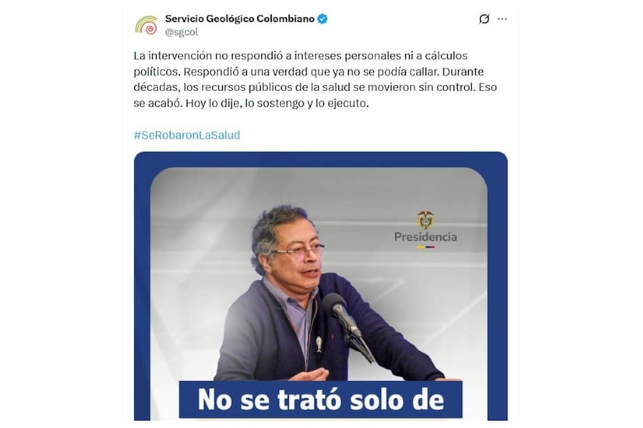 Estos son algunos de los tweets que publicó el Servicio Geológico Colombiano.