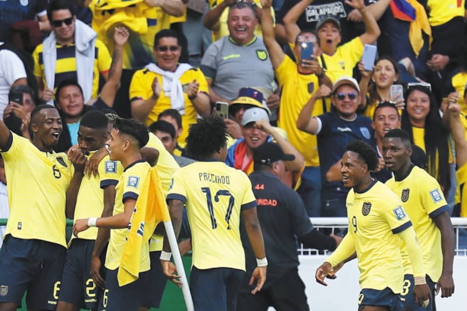 Ecuador, luego de su triunfo contra Uruguay en la segunda fecha de eliminatorias.