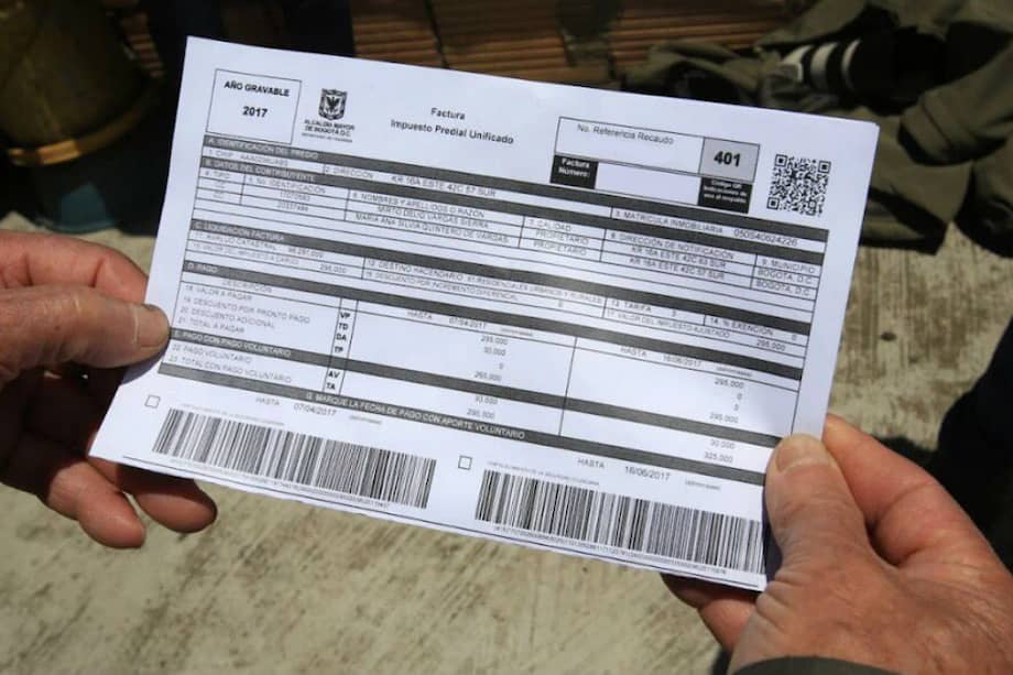 Según el Distrito, 44.398 propietarios de predios residenciales se acogieron al pago del predial por cuotas. / Foto: Tomada de Twitter @Bogota