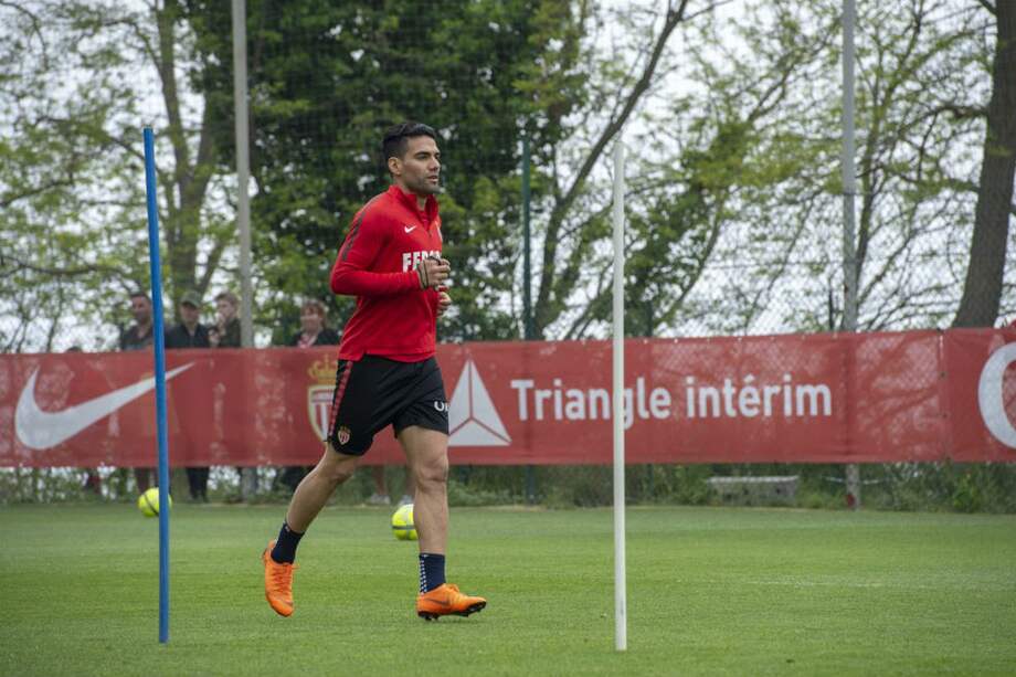 Falcao se entrenó con el grupo para el partido frente al Amiens. / Mónaco