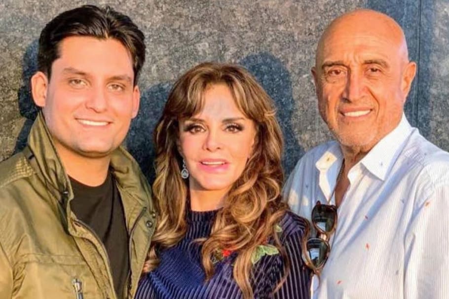 Pedro Torres junto a Lucía Méndez, su exesposa, y a Pedro Antonio, su hijo.