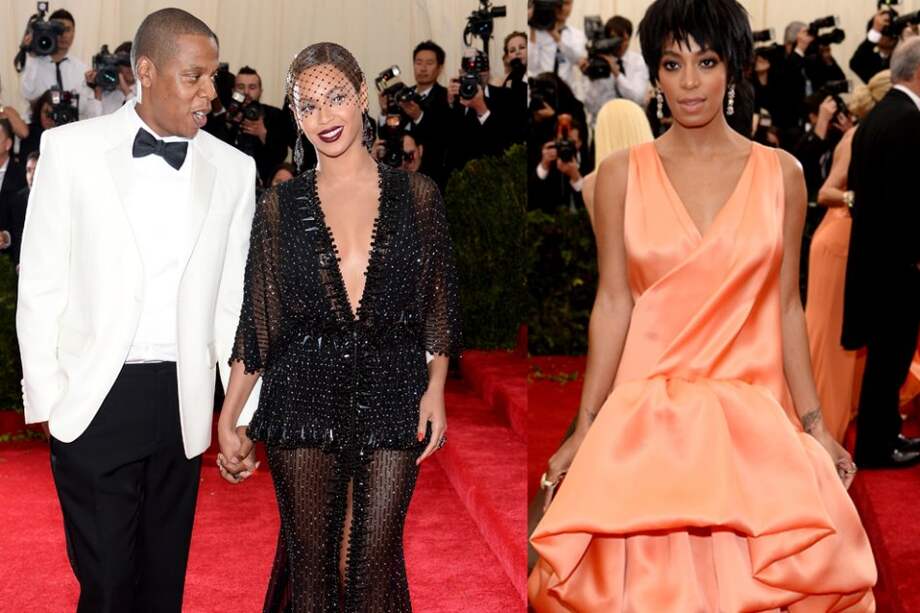 Jay Z, Beyoncé y Solange Knowles.