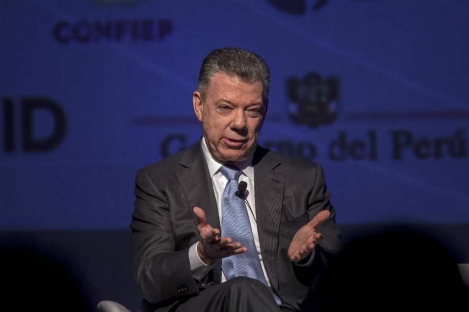 Presidente Juan Manuel Santos durante la Cumbre de las Américas / Bloomberg