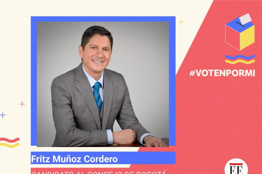 Fritz Muñoz va por un cupo en el Concejo de Bogotá por el Centro Democrático.