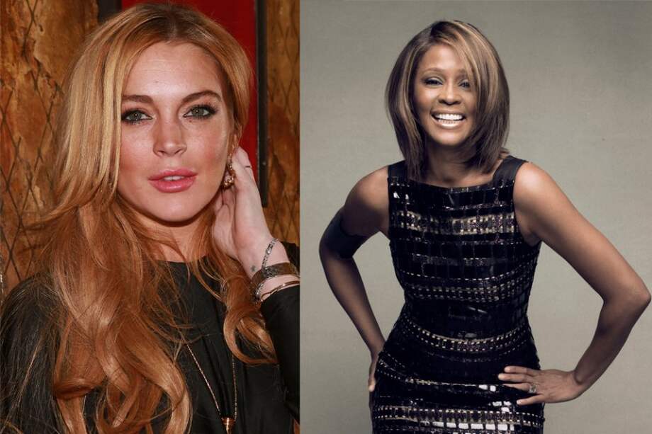 Lindsay Lohan y Whitney Houston.