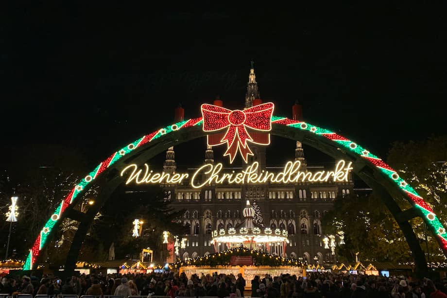 Decoración navideña en Viena (Austria).