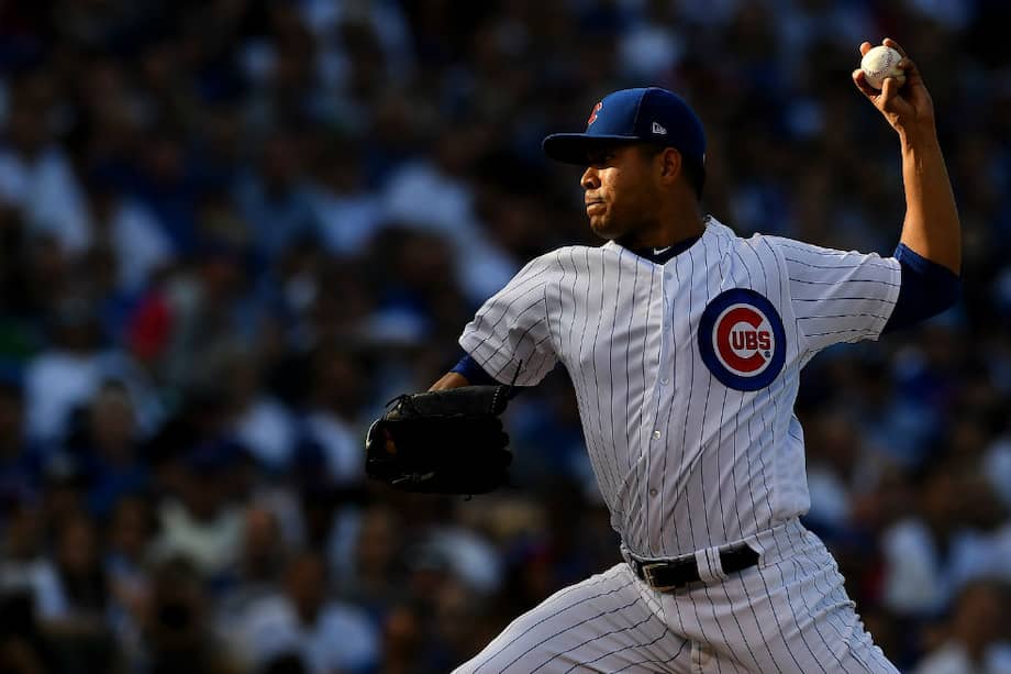 José Quintana, abridor de los Cachorros de Chicago. / AFP