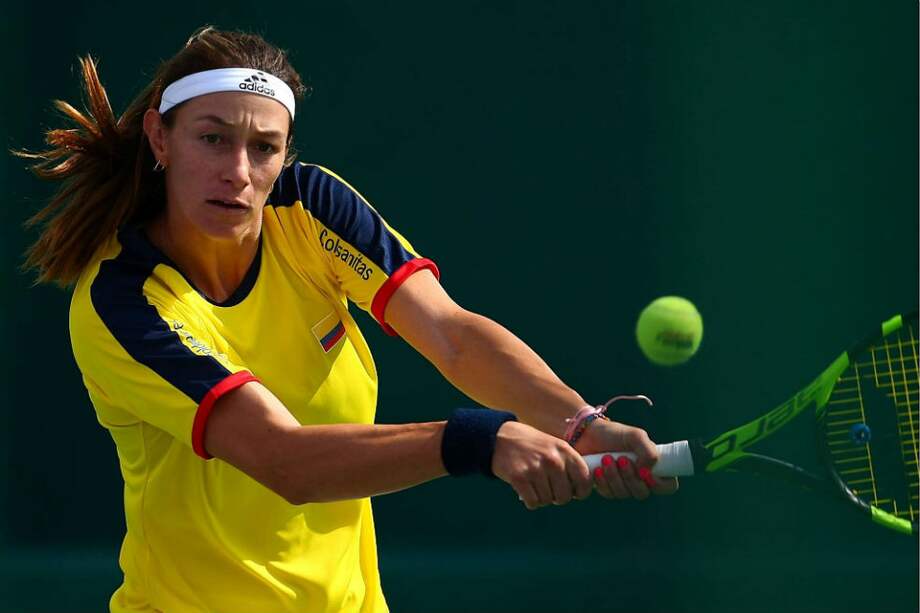 Mariana Duque logró su quinta victoria del año en un cuadro principal de la WTA. / Fedecoltenis