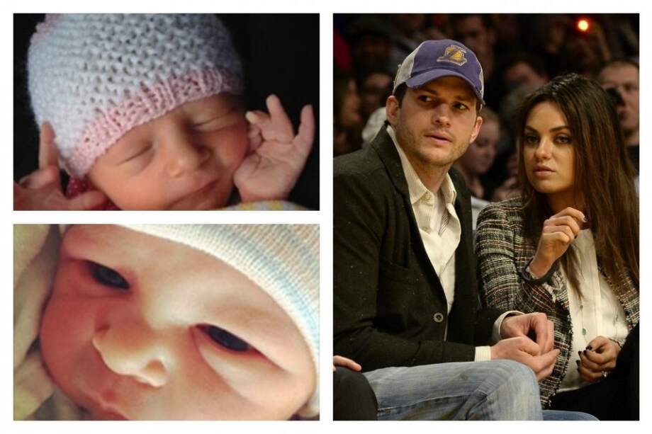 Ashton Kutcher y Mila Kunis 'presentan' a su bebé